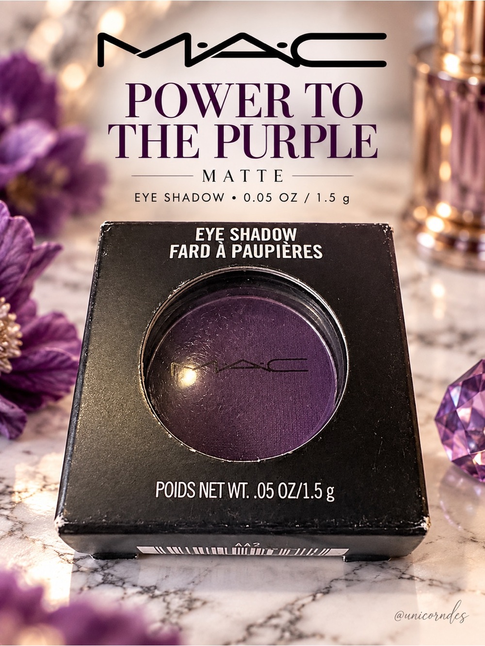 MAC Power to the Purple Matte Eye Shadow 1.5g New in Box